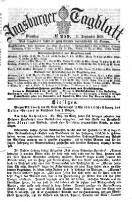 Augsburger Tagblatt Dienstag 21. September 1858