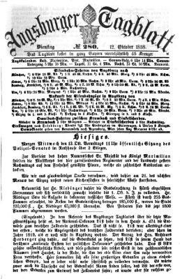 Augsburger Tagblatt Dienstag 12. Oktober 1858