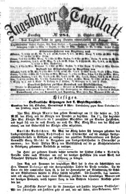 Augsburger Tagblatt Samstag 16. Oktober 1858