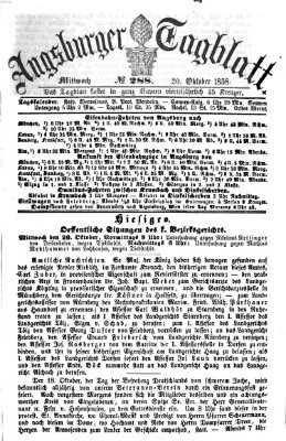 Augsburger Tagblatt Mittwoch 20. Oktober 1858