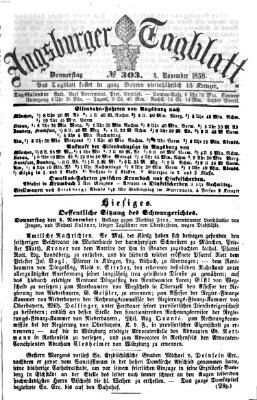 Augsburger Tagblatt Donnerstag 4. November 1858