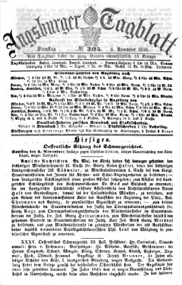 Augsburger Tagblatt Samstag 6. November 1858