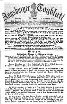 Augsburger Tagblatt Montag 8. November 1858