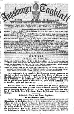 Augsburger Tagblatt Sonntag 14. November 1858