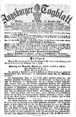 Augsburger Tagblatt Dienstag 23. November 1858