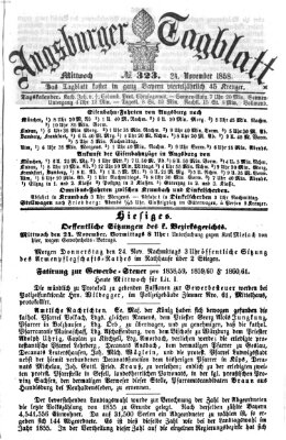 Augsburger Tagblatt Mittwoch 24. November 1858