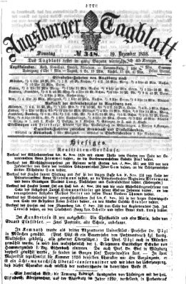 Augsburger Tagblatt Sonntag 19. Dezember 1858