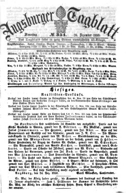 Augsburger Tagblatt Sonntag 26. Dezember 1858