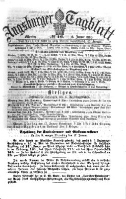 Augsburger Tagblatt Montag 16. Januar 1860