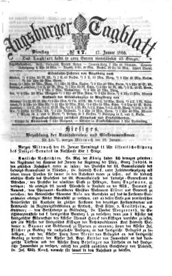 Augsburger Tagblatt Dienstag 17. Januar 1860