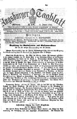 Augsburger Tagblatt Mittwoch 18. Januar 1860