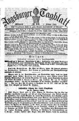 Augsburger Tagblatt Mittwoch 1. Februar 1860