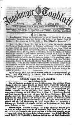 Augsburger Tagblatt Sonntag 5. Februar 1860