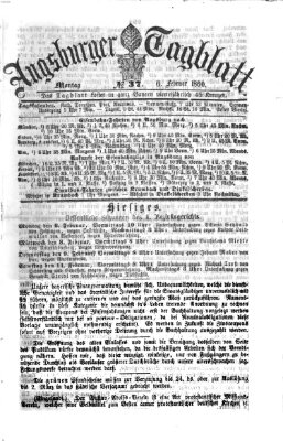 Augsburger Tagblatt Montag 6. Februar 1860