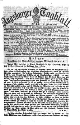 Augsburger Tagblatt Dienstag 14. Februar 1860