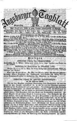 Augsburger Tagblatt Donnerstag 1. März 1860