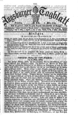 Augsburger Tagblatt Sonntag 4. März 1860