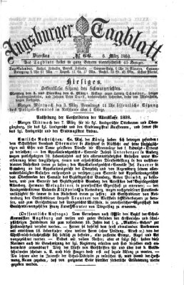 Augsburger Tagblatt Dienstag 6. März 1860