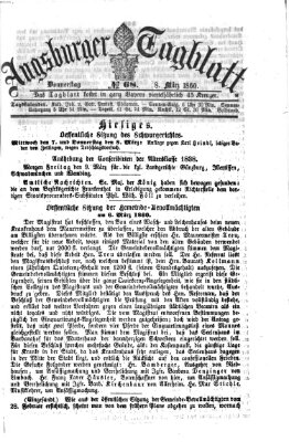 Augsburger Tagblatt Donnerstag 8. März 1860