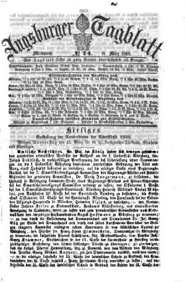 Augsburger Tagblatt Mittwoch 14. März 1860