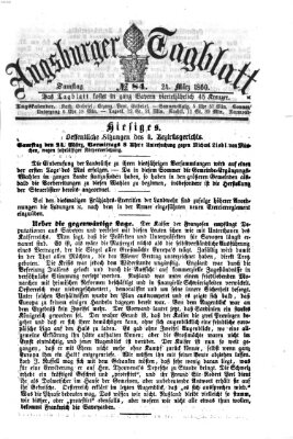 Augsburger Tagblatt Samstag 24. März 1860