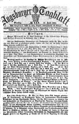 Augsburger Tagblatt Dienstag 24. April 1860