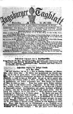 Augsburger Tagblatt Donnerstag 10. Mai 1860