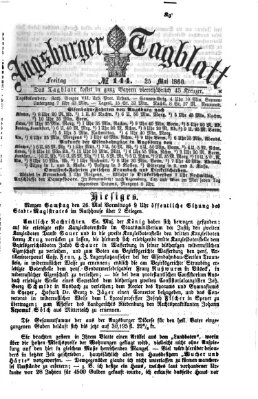 Augsburger Tagblatt Freitag 25. Mai 1860