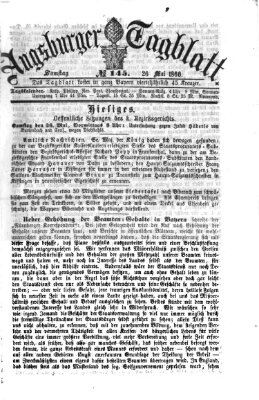 Augsburger Tagblatt Samstag 26. Mai 1860