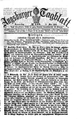 Augsburger Tagblatt Donnerstag 31. Mai 1860