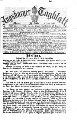 Augsburger Tagblatt Montag 11. Juni 1860