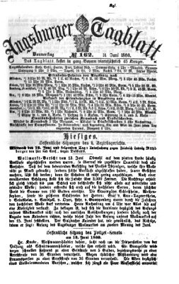 Augsburger Tagblatt Donnerstag 14. Juni 1860