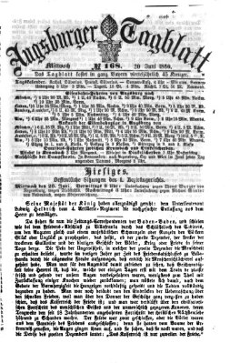 Augsburger Tagblatt Mittwoch 20. Juni 1860