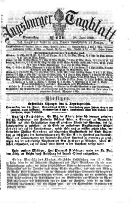 Augsburger Tagblatt Donnerstag 28. Juni 1860