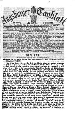 Augsburger Tagblatt Mittwoch 11. Juli 1860