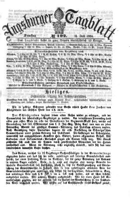 Augsburger Tagblatt Samstag 14. Juli 1860