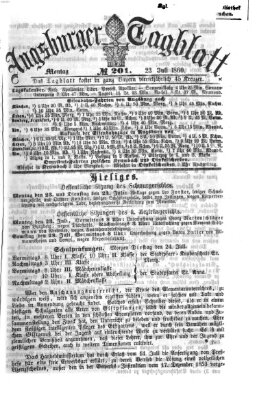 Augsburger Tagblatt Montag 23. Juli 1860