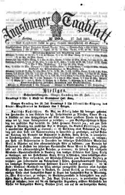 Augsburger Tagblatt Freitag 27. Juli 1860