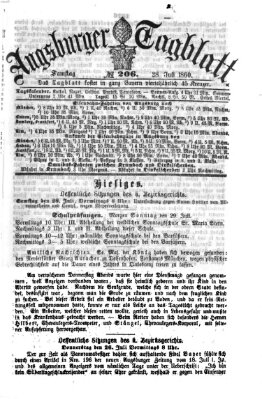 Augsburger Tagblatt Samstag 28. Juli 1860