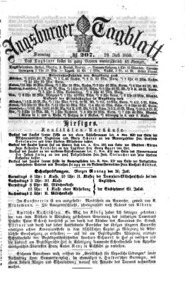 Augsburger Tagblatt Sonntag 29. Juli 1860