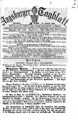 Augsburger Tagblatt Samstag 18. August 1860