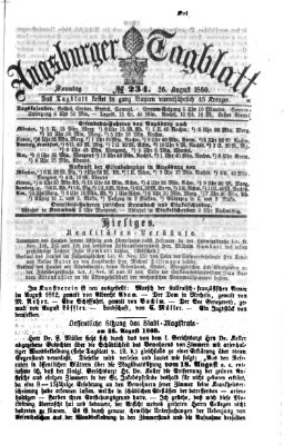 Augsburger Tagblatt Sonntag 26. August 1860