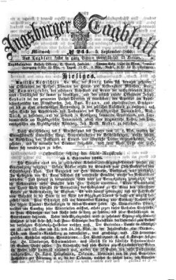 Augsburger Tagblatt Mittwoch 5. September 1860