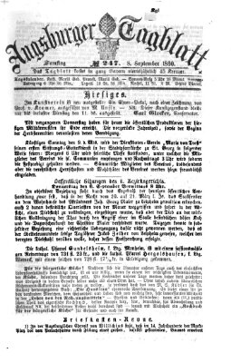 Augsburger Tagblatt Samstag 8. September 1860