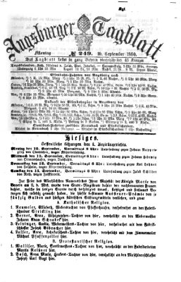 Augsburger Tagblatt Montag 10. September 1860