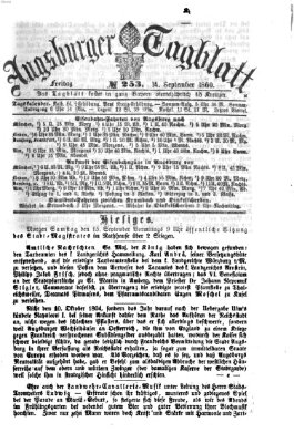 Augsburger Tagblatt Freitag 14. September 1860