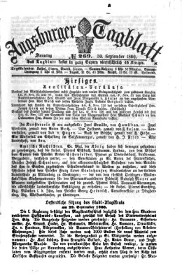 Augsburger Tagblatt Sonntag 30. September 1860