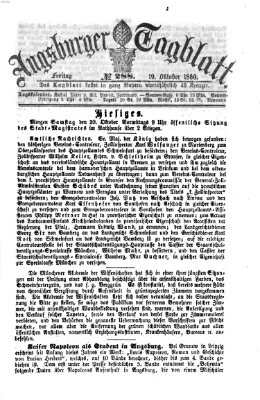 Augsburger Tagblatt Freitag 19. Oktober 1860