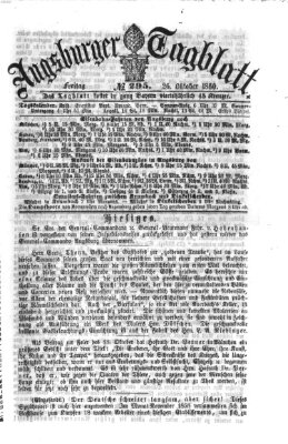 Augsburger Tagblatt Freitag 26. Oktober 1860