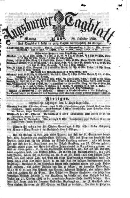 Augsburger Tagblatt Montag 29. Oktober 1860